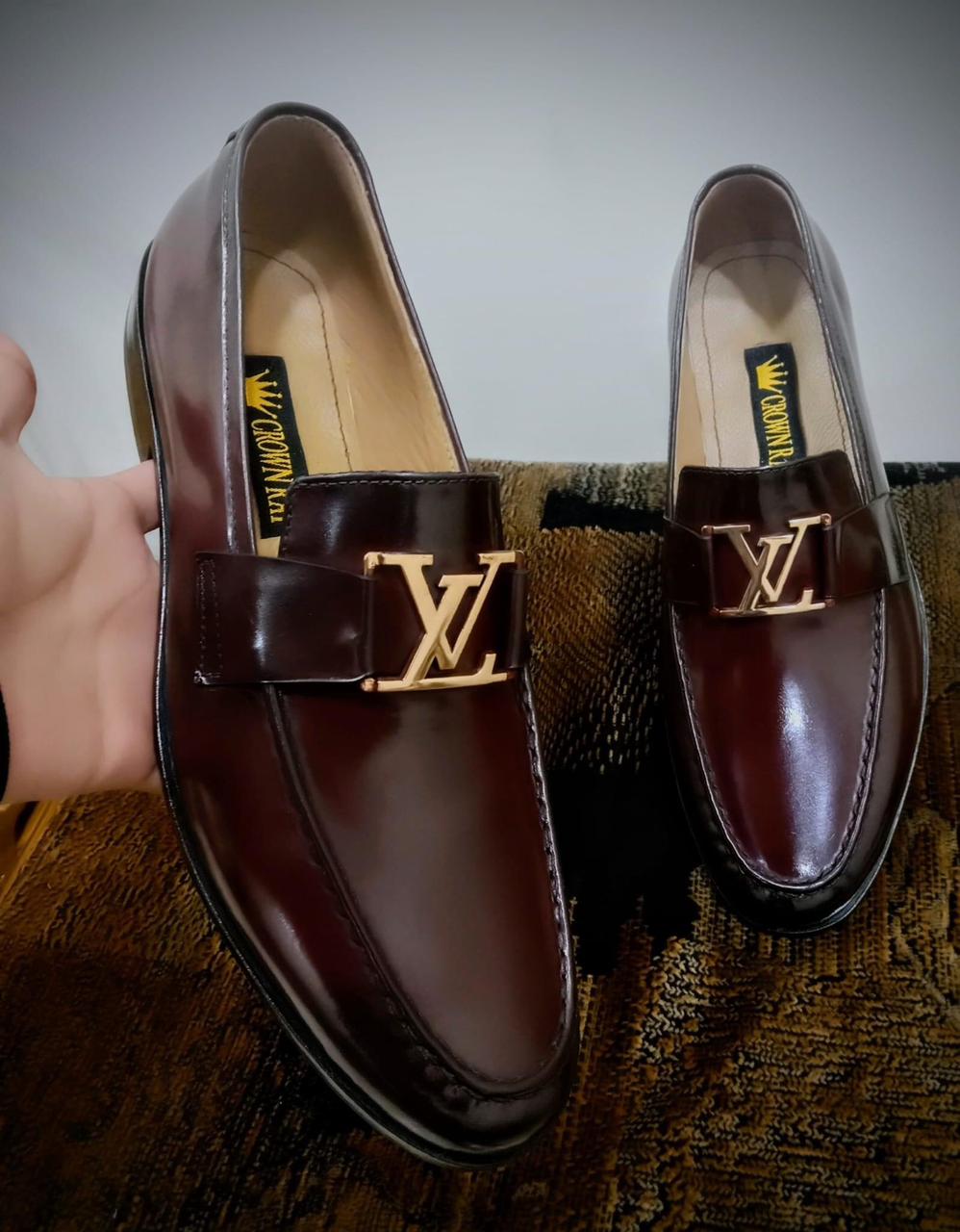 Brown LV Edition Leather Shoes, Pumps - Crown Ray Stores